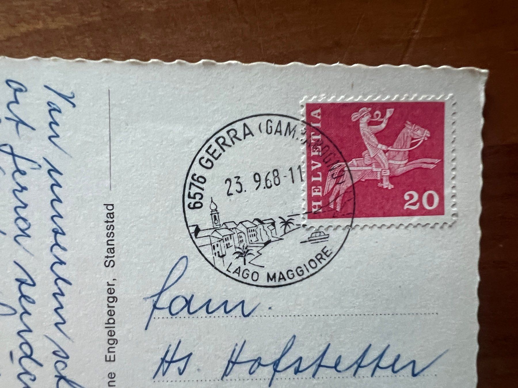 Cartoline postali: AK  1968 Gerra   (G1456) – Usato da Hinwil venduto da Sidi4 1