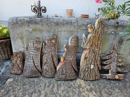 Holzengel 5 Stk. und Holztanne, Preisvorschlag!