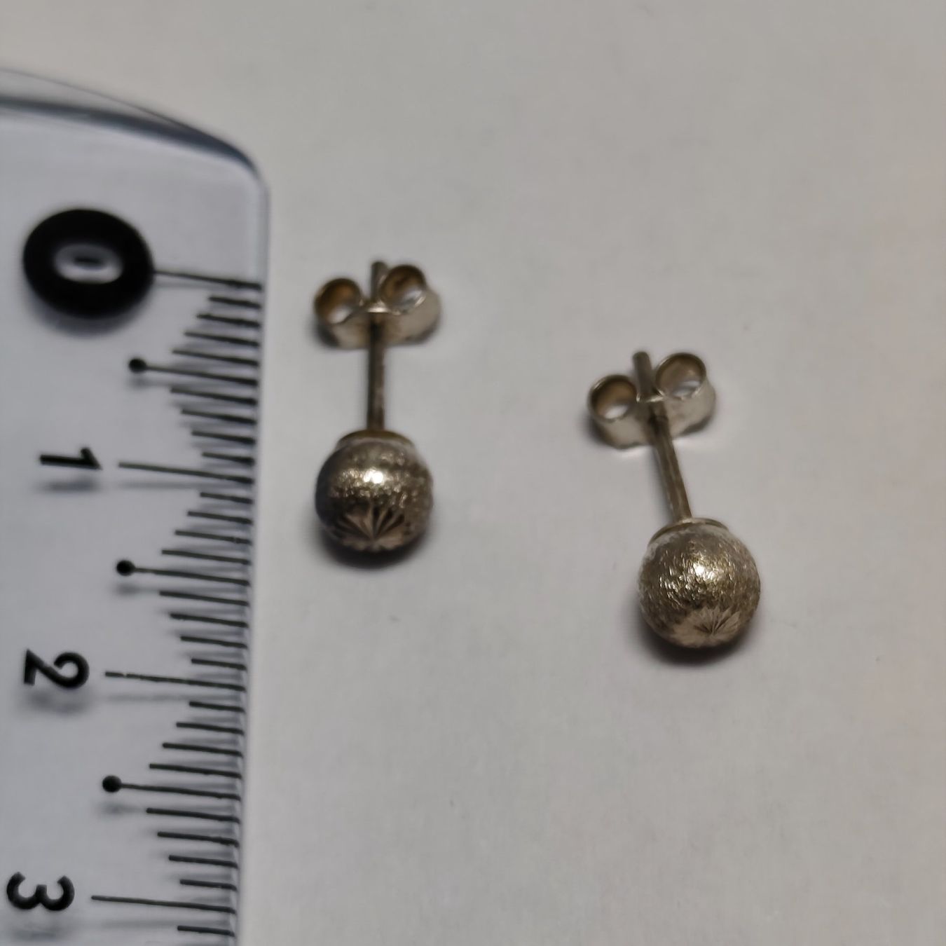 Ohrringe & -stecker: Vintage Silver silber Stud Earrings Boucles d'Oreilles #A4 – Gebraucht aus Châtelaine von Tropic.Watch2 3