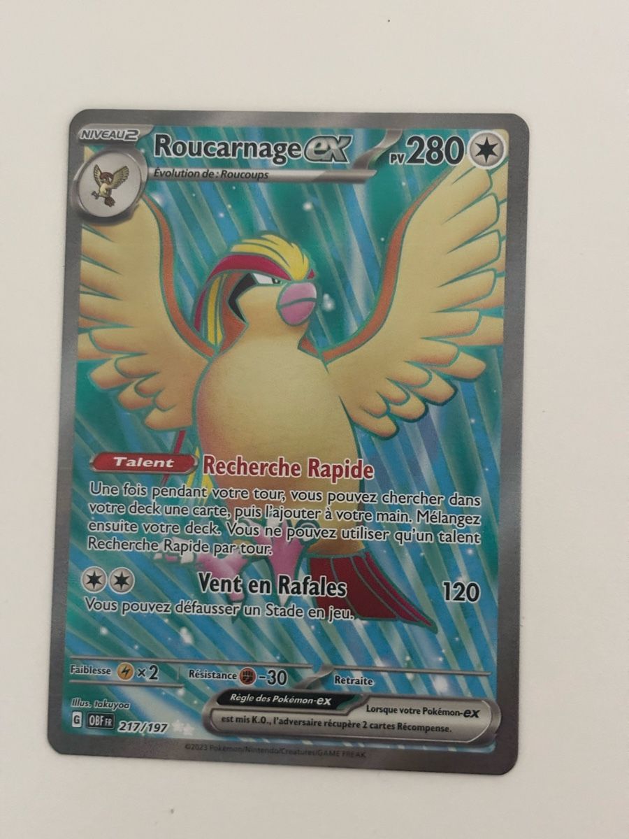 Pokémon Carte collezionabili: Carte Pokémon ROUCARNAGE obf217 fr – Nuovo (secondo la descrizione) da lausanne venduto da helderj