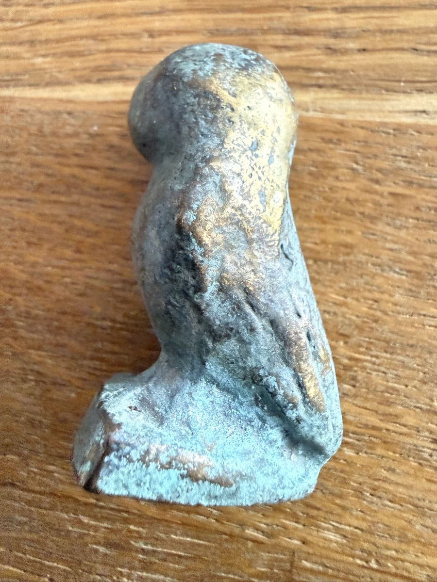 Statuette: Kleine Bronzefigur Eule Sockel mit Gravur – Usato da Goldach venduto da Messerguru 1