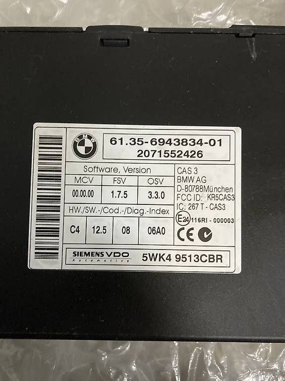 Alle Autoersatzteile: Bmw Kit démarrage DDE Cas 3 Clef – Gebraucht aus Lutry von FunBeo 2