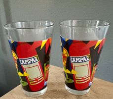 2 x tolles CAMPARI Glas Trinkglas Werbung