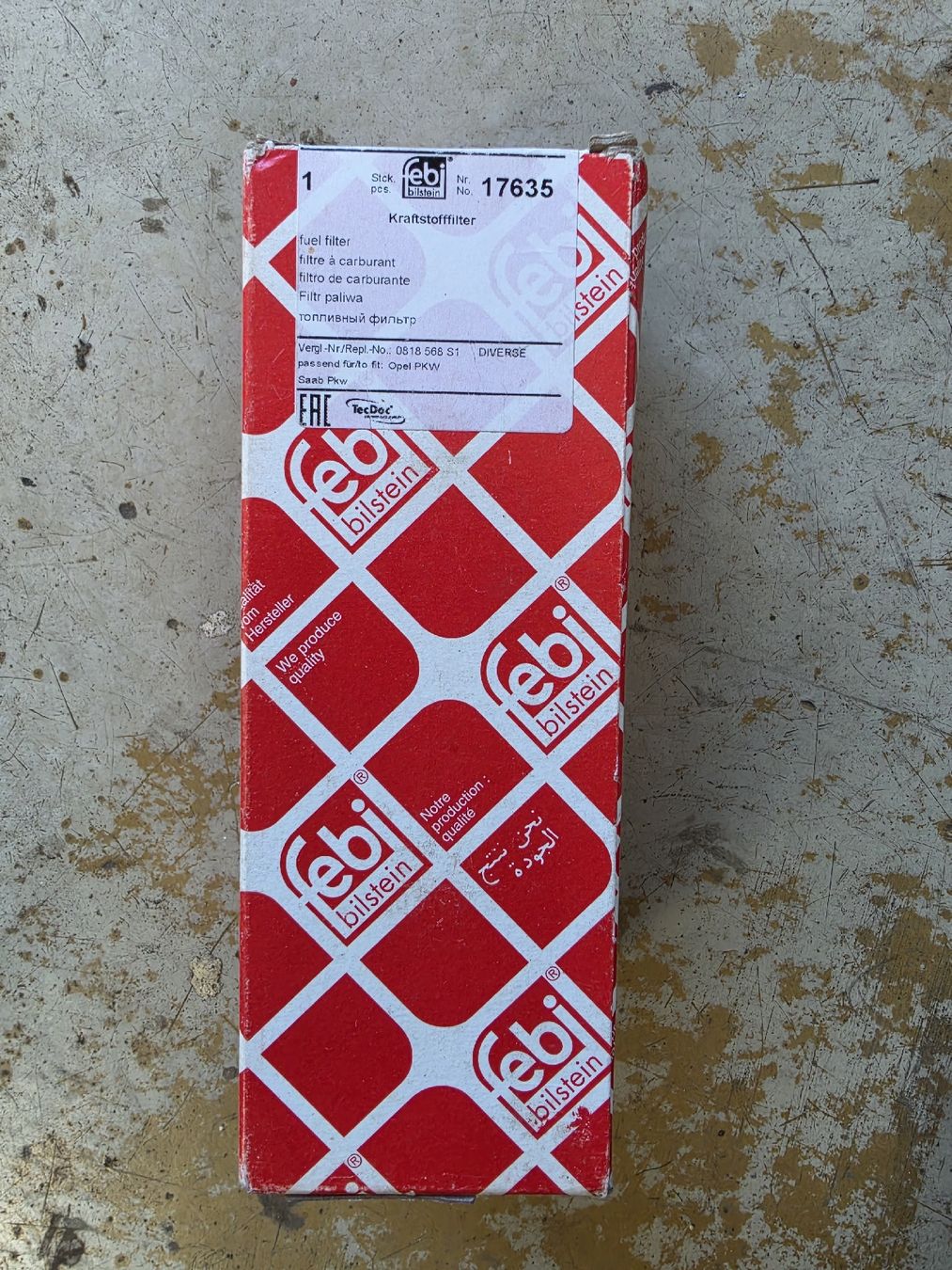 Tutti pezzi di ricambio auto: Febi Bilstein Kraftstofffilter 17635 - Neu im Originalkarton – Nuovo e nell'imballaggio originale da Schötz venduto da NexuS___SkeletoN