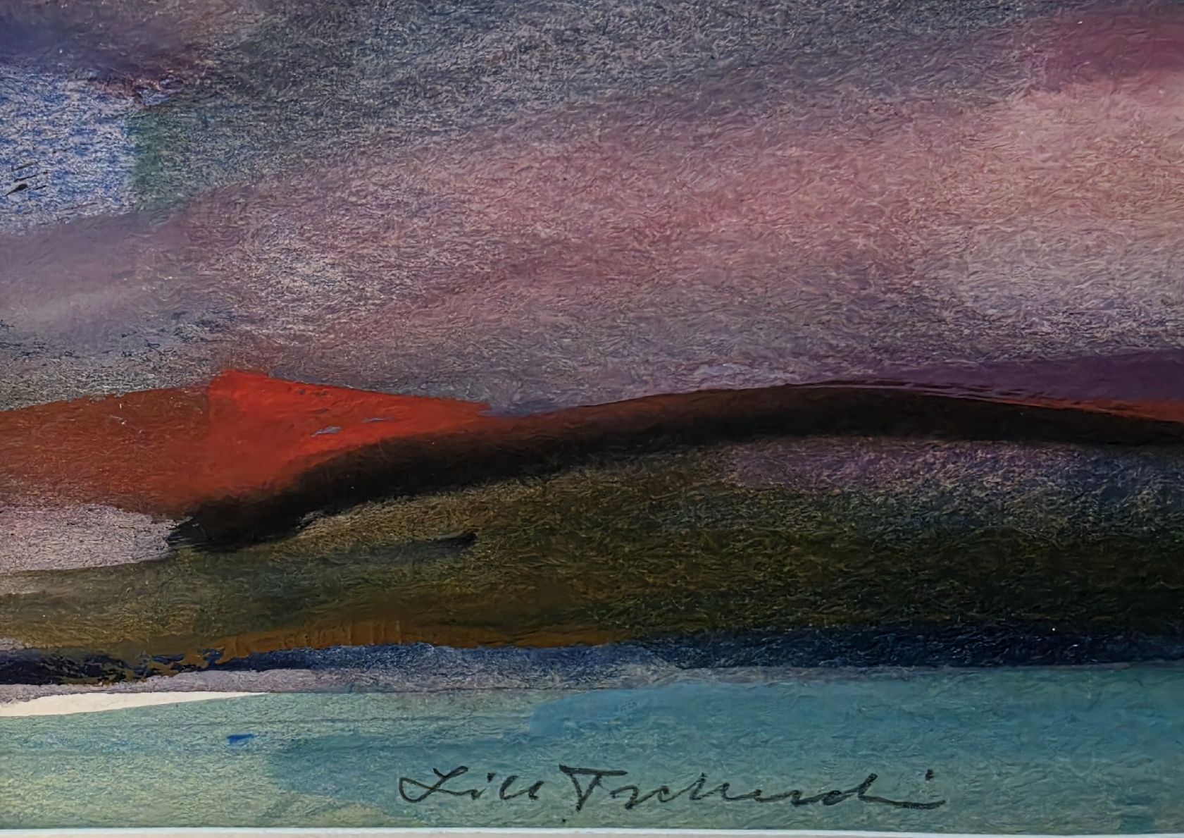 Dipinti: Lill Tschudi Original handsigniert, 1966, Dim.: 33x22cm – Usato da Emmenbrücke venduto da Kunstankaufverkauf 8