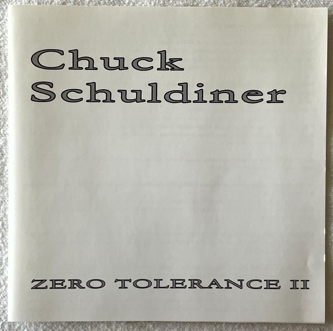 CD: Chuck Schuldiner - Zero Tolerance II - CD - 2004 – Usato da Uster venduto da Zardodel 2