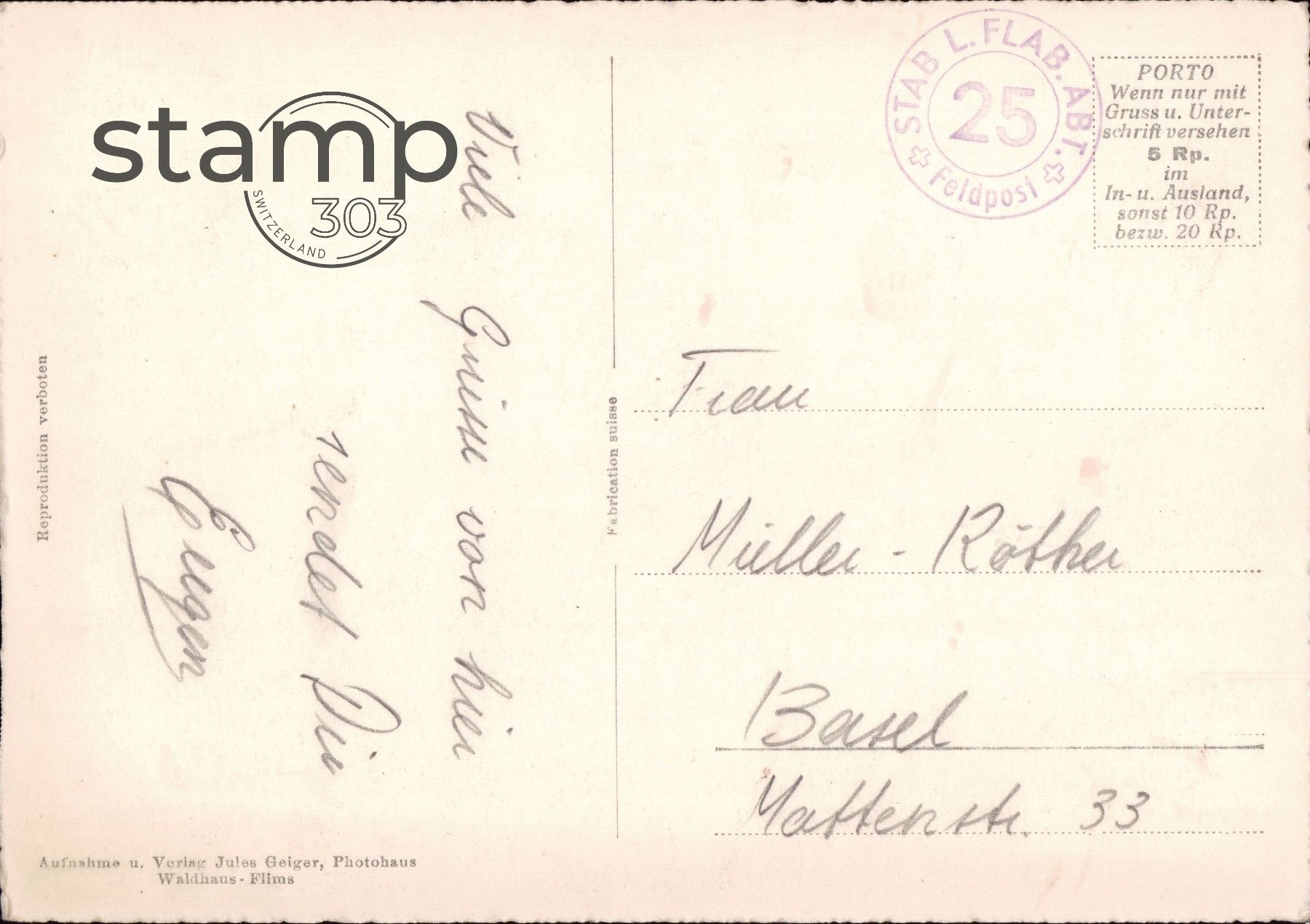 Cartoline postali: AK Brigels mit Brigelserhörner – Usato da Eggersriet venduto da stamp303 1