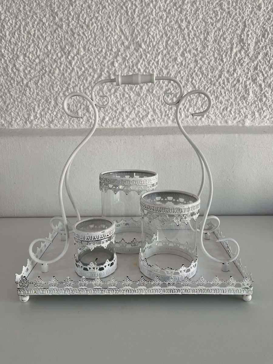 Alle Dekorationen: Windlicht Set / Shabby Chic / Metall,Glas – Gebraucht aus Wetzikon ZH von seli03