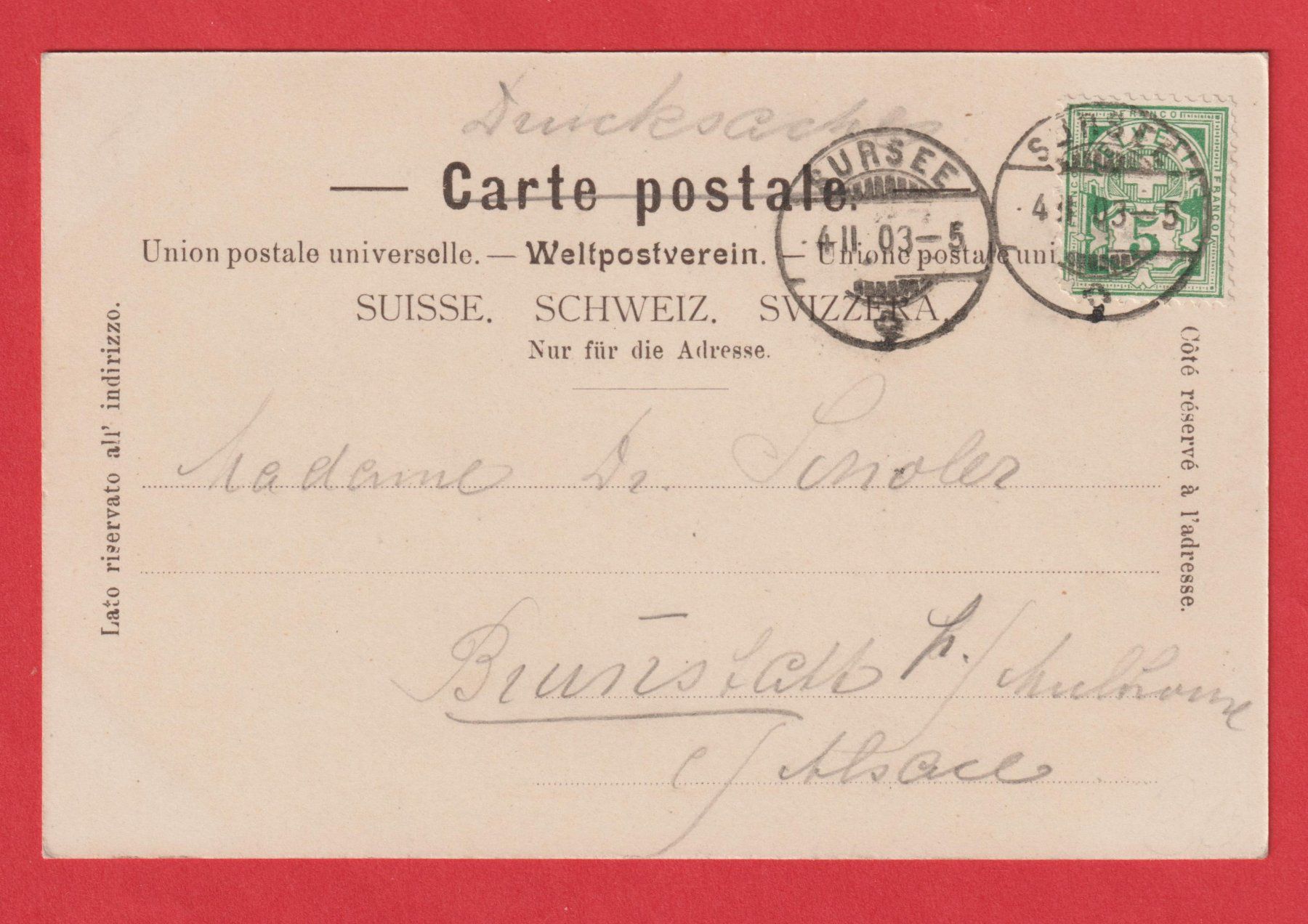 Ansichtskarten: Ansichtskarte  3_Bild Sursee 1903 sehr schön – Gebraucht aus Oensingen von Stro11 1
