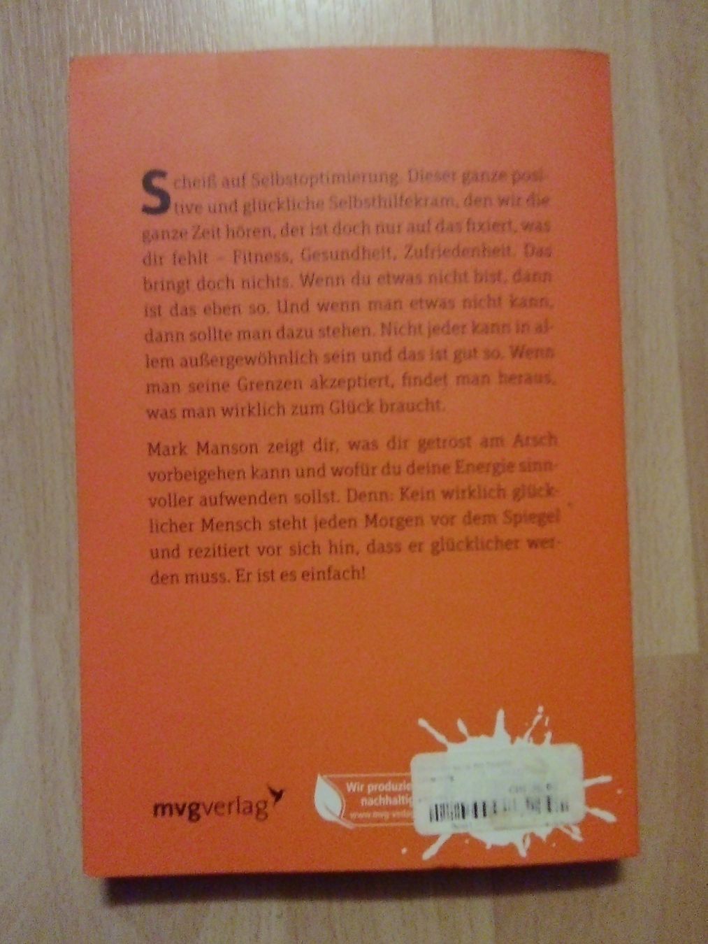 Libri: Die subtile Kunst des Daraufscheissens Mark Manson – Usato da Winterthur venduto da Colonica 1