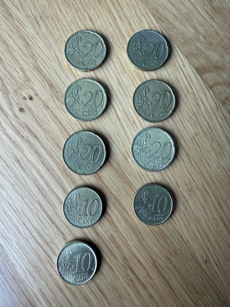 Tutti le monete: 10 Euro Cent & 20 Euro Cent 1999 & 2000 – Usato da Biel-Benken BL venduto da Dissae 1