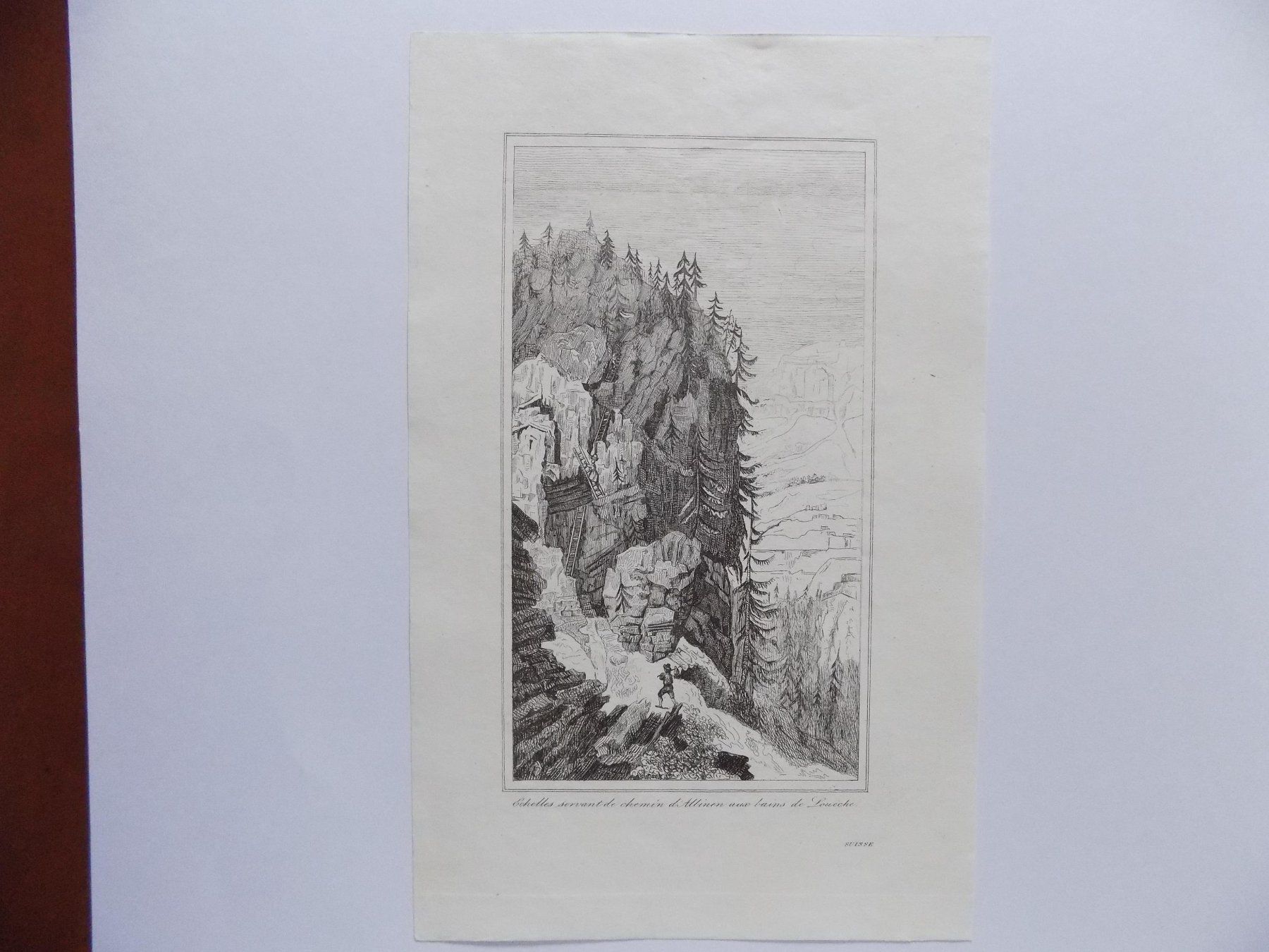 Gravures: Leukerbad Leiternweg Albinen – D'occasion à Risch par Antikfee