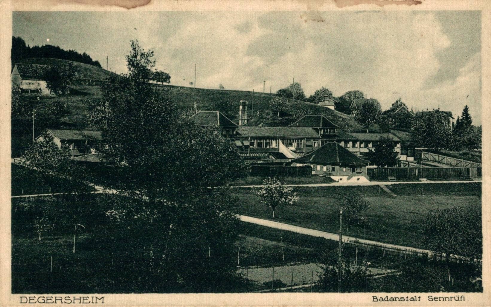 Cartoline postali: Alte Ansichtskarte Degersheim Badanstalt, 1928. – Usato da Luzern venduto da Kartenansicht