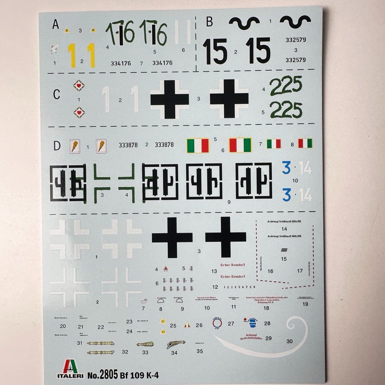 Italeri Kit di modellismo & Modellini statici: Italeri Bf 109 K-4 1/48 – Nuovo (secondo la descrizione) da Dietikon venduto da Berin64 3
