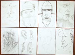 Serie 35 Portrait Skizzen