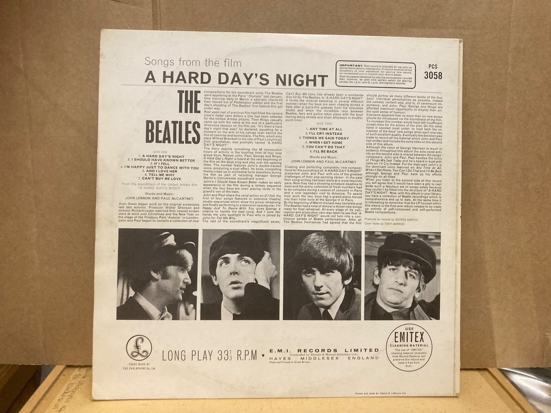 Dischi in vinile: BEATLES - A Hard Day's Night - Lp – Usato da zürich venduto da papalapa 1