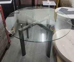 Designer Glastisch rund