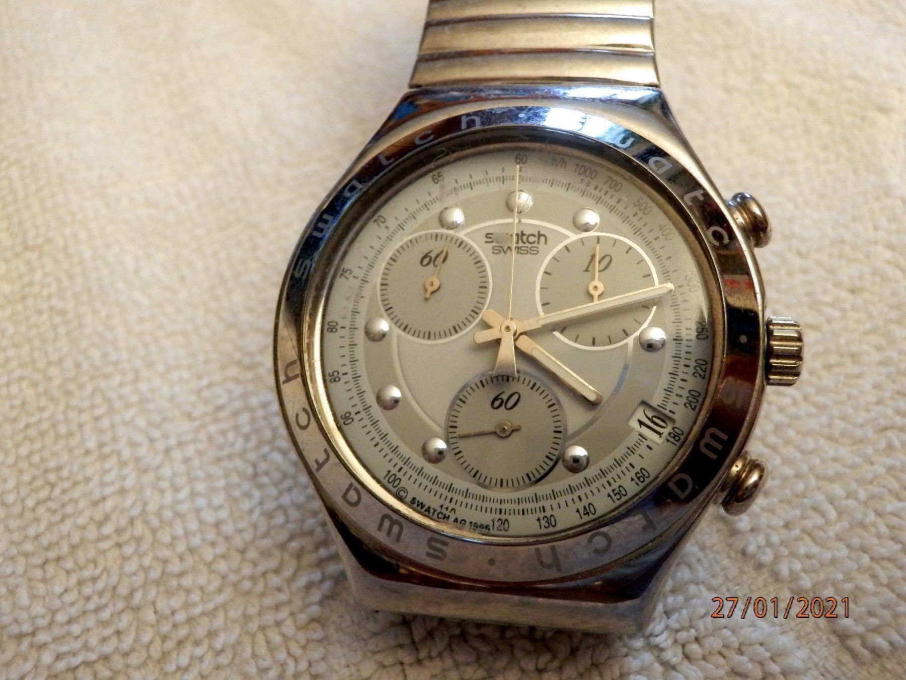 Orologi: Swatch, Chronograph, 40mm,1995, Flexband – Usato da Ueberstorf venduto da dinbau 3