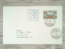 TR02 Enveloppe + Timbre Suisse 1938