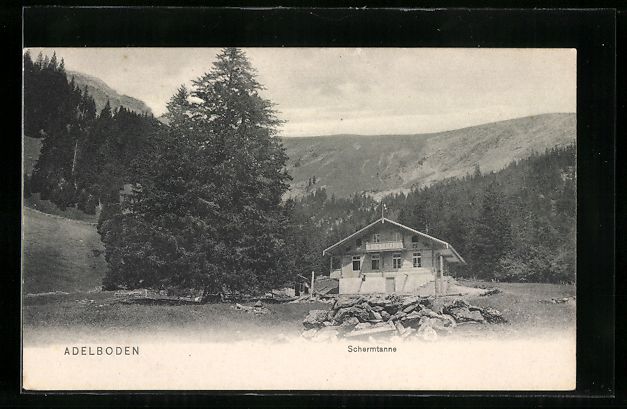 Cartoline postali: AK Adelboden, Restaurant Schermtanne – Usato da Berlin venduto da bartko-reher