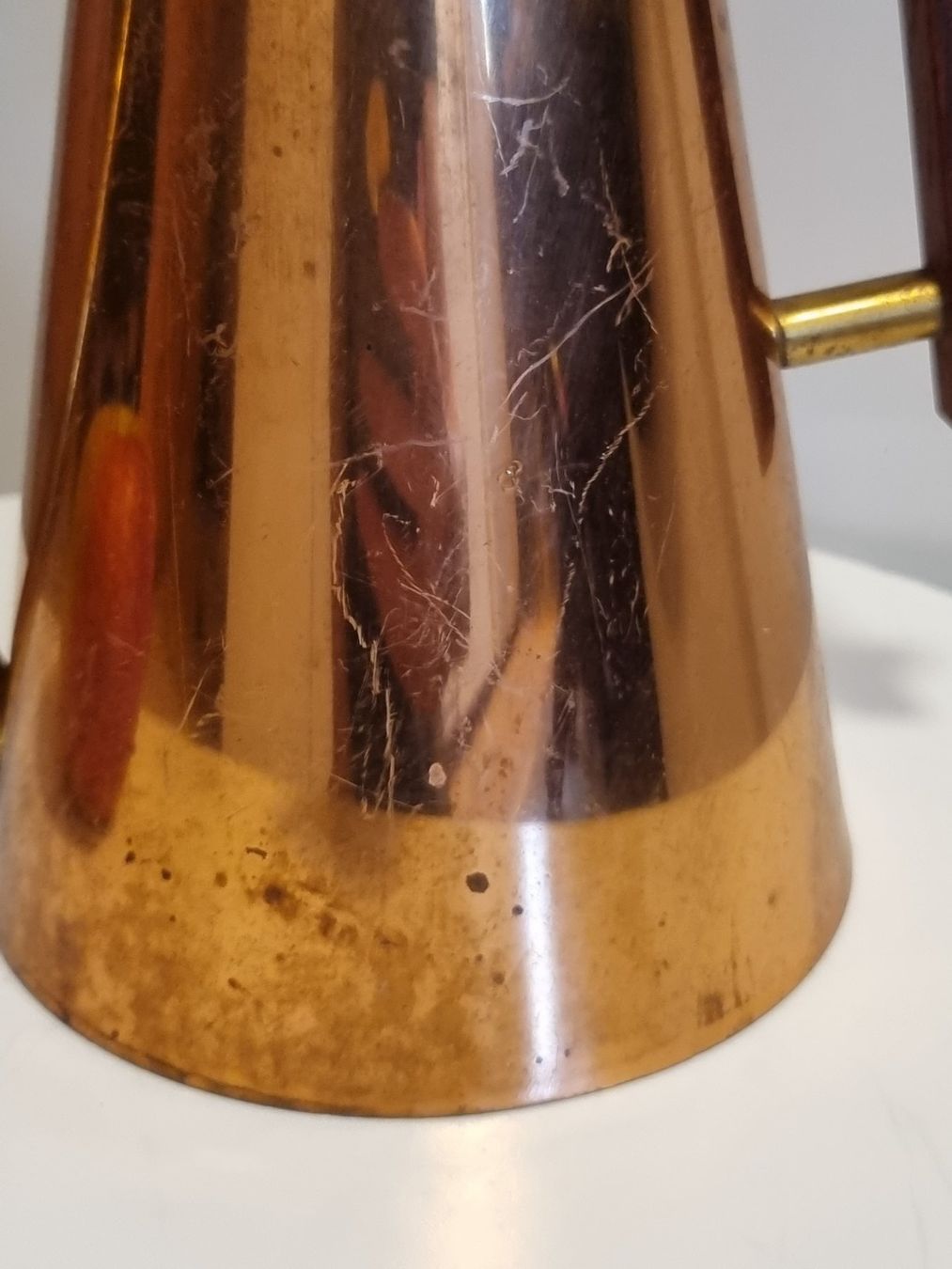 Annaffiatura & Irrigazione: Mid Century Giesskanne Kupfer Messing Holzgriff – Usato da Scharnachtal venduto da devin03 6