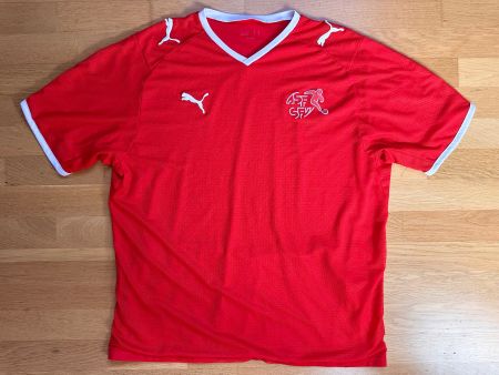 VINTAGE SCHWEIZ Fussball Nati Trikot Puma L Herren 2008 Rot