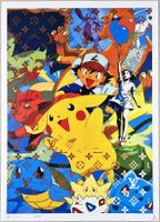 Death NYC Ltd Ed Pop Art Druck "  Vuitton Pokémons & Sacha
