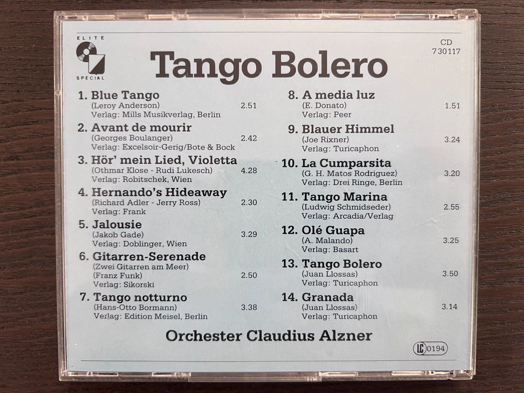 CD: Tango Bolero – Usato da Zürich venduto da MusikFreunde 1