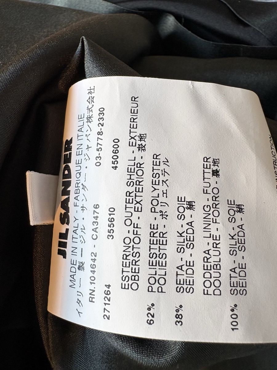 Jil Sander Gonne: Jil Sander Rock midi dunkelgrün Seide/Polyester Gr 38 – Usato da Basel venduto da Sandra2109 3