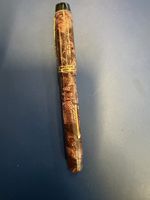Füllfederhalter Richard Morges braun 14K Goldfeder antik