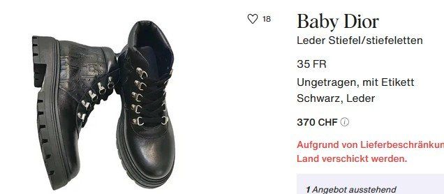 Dior Scarpe per ragazzi: Christian Dior Boots / bottes  .29 – Usato da Collonges venduto da Auganien 3