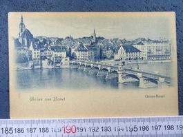 GROSS-BASEL ALTE MITTLERE RHEINBRÜCKE AK-BS