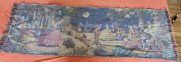 Gobelin Wandteppich, Motiv Rokoko Szene, Vintage 