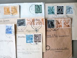 DEUTSCHLAND, ALLIIERTE BESETZUNG - 7 Briefe/Karte, 1947..48