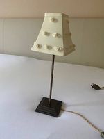 2 lampes sur pied avec abat-jour en tissu, excellent état