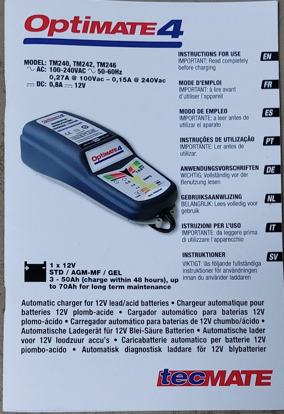 Batterieladegeräte: OptiMate 4 Dual Program Ladegerät – Gebraucht aus Höchstetten von gurtch5 1