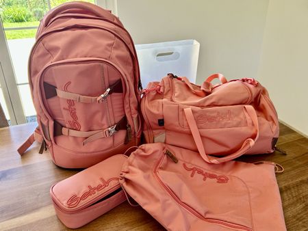 Satch Schulrucksack Set, Nordic Coral, TOP Zustand