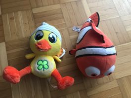 2 Plüschtiere Nemo + Kücken (mit Licht)