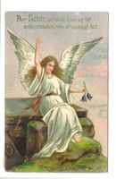 Gesegnete Ostern  Engel Grab Jesus  Auferstehung  Litho 1910