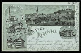 Mondschein-Lithographie Rehetobel, Kirch