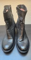 boots chwarze stiefelette leder gr. 38 mit reissverschluss