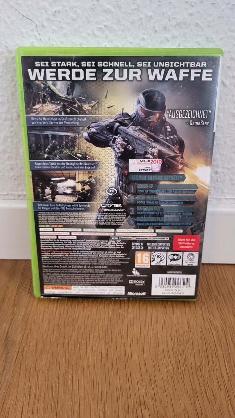 Microsoft Spiele: Xbox 360 - Crysis 2 – Gebraucht aus Münsingen von DigitaleSpielecke 1