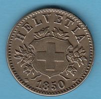 Medaille: 20 Rappen 1850 NP