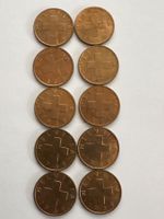 10 X 2 Rappen 1969, gut erhalten, attraktives Sammlerstück!