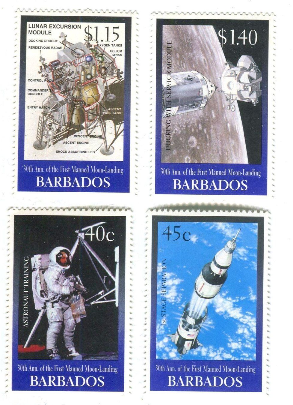Alle Briefmarken: Briefmarken "Apollo 11". Barbados. – Neu und originalverpackt aus Basel von Butsch5
