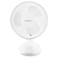Tischventilator 23 cm Weiss 2 Geschwindigkeiten Oszillierend