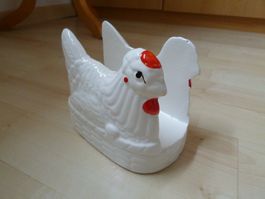Serviettenhalter HUHN  Kermamik weiss  auch schön als Deko