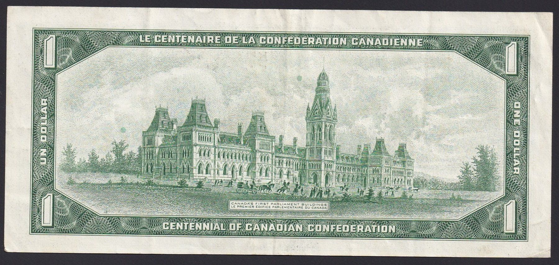 Banconote: Canada 1 Dollar 1967 Commemorative – Usato da Brugg AG venduto da banknoten_muesli 1