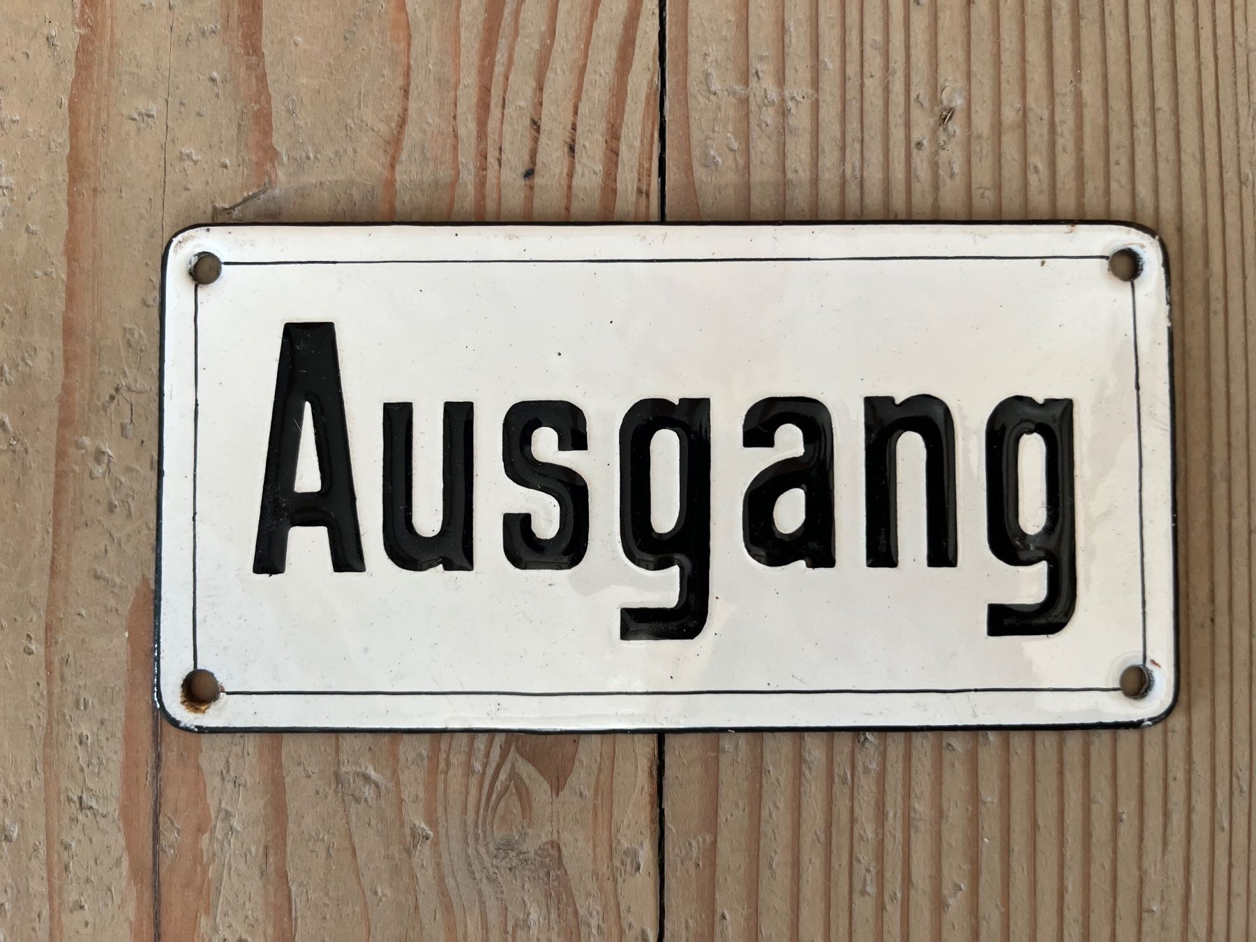 Insegne: Emailschild alt Ausgang – Usato da Steffisburg venduto da Reitschel5 1