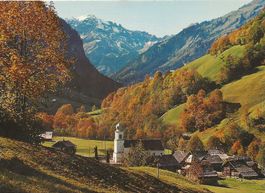 Weisstannen SG Dorf Kirche mit Foostock ca.1970 sehr gut erh